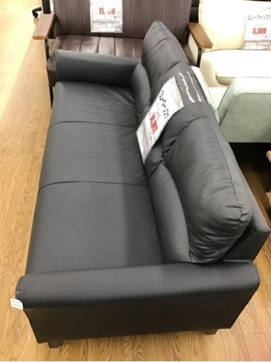 LK-48【ご来店頂ける方限定】3シーターソファ　黒