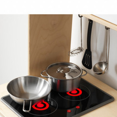 IKEA おままごとキッチン ドゥク ティグ 調理器具セット 3ヶ月使用美中古の画像