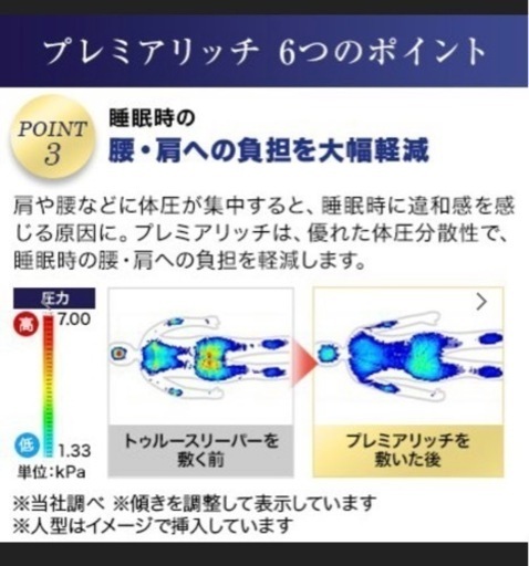 【大阪と堺配送可】新品 トゥルースリーパー　プレミアリッチ　3点セット