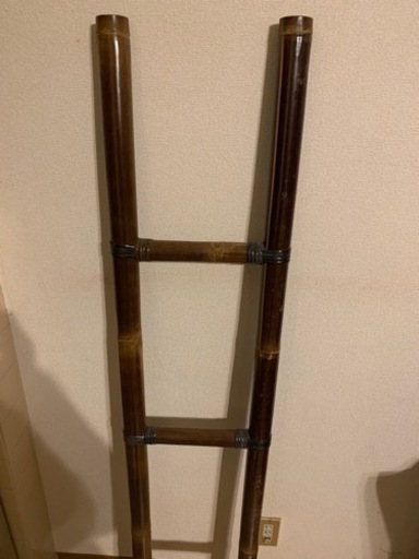 【ほぼ新品・バリ風】バンブーラダー