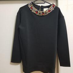長袖　カットソー　ビジュー(Kiriietrii)