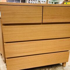 【愛品館市原店】無印良品オーク材４段チェスト【愛市IIF】