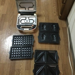 美品・一台三役：ホットサンド、ワッフル、鯛焼き