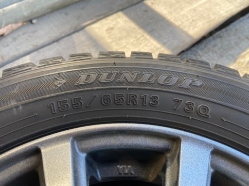 ★ 155/65R13 アルミスタッドレスタイヤセット 状態良好 ダンロップ