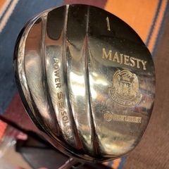 　【23万】The parsec majesty マジェスティ　1w ウッド　マルマン　maruman チタンヘッド　ドライバー　CLEEK チタニウム　titanium フレックス　L ゴールド　金色　高級　ヘッドカバー　付き　の画像