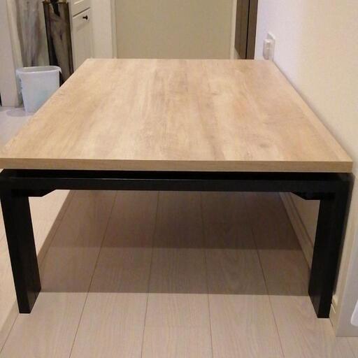 ニトリ フラットヒーター長方形こたつ ナチュラル×黒