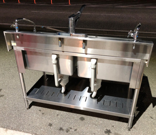 ⭐︎中古品　タニコー　2槽シンク　1200×600×800mm  厨房機器⭐︎