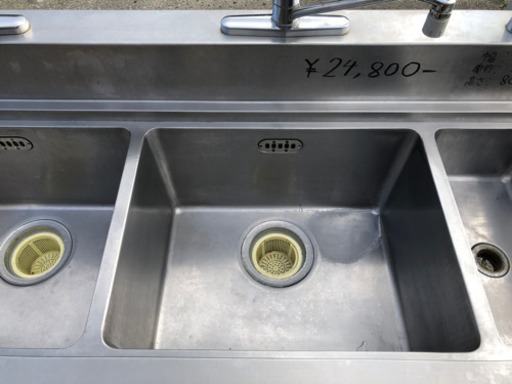 ⭐︎中古品　マルゼン　3槽ソイルドシンク　1800×710×800mm  厨房機器⭐︎