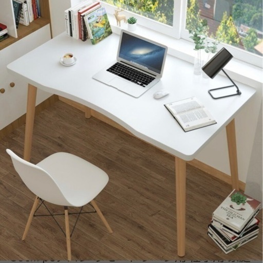 【新品未使用】デスク パソコンデスク 勉強机 デスク木製80cm pcデスク リモートワーク用 仕事用 家庭用 簡単組み立て 80CM*50CM*73CM (白い)