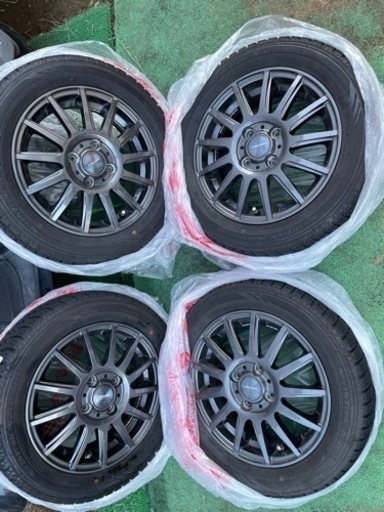 【12/15受渡済】スタッドレスタイヤ（アルミホイール付き） オートバックスPB NorthTrek N3i STUDLESS 155