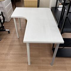 L字型デスク コーナーデスク ニトリ 高さ調整可 幅140cm ホワイト色💳自社配送時🌟代引き可💳※現金、クレジット、スマホ決済対応※の画像