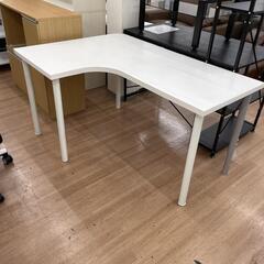 L字型デスク コーナーデスク ニトリ 高さ調整可 幅140cm ホワイト色💳自社配送時🌟代引き可💳※現金、クレジット、スマホ決済対応※の画像