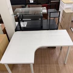L字型デスク コーナーデスク ニトリ 高さ調整可 幅140cm ホワイト色💳自社配送時🌟代引き可💳※現金、クレジット、スマホ決済対応※の画像