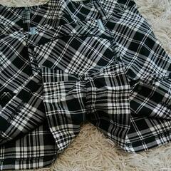 1日のみ着用✨140cm【チェック柄キュロットスカート】の画像