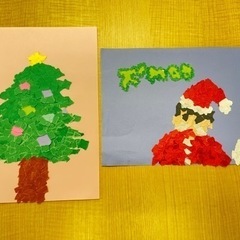 ハンドメイド　千切り絵アート　クリスマスセット