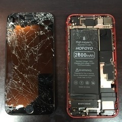 iPhone8 画面、フロントカメラ故障