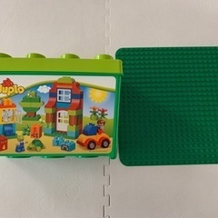 レゴデュプロ　緑のコンテナ，基礎板セット　中古