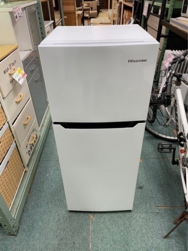 【リサイクルサービス八光　田上店　安心の3か月保証　配達・設置OK】ハイセンス　冷蔵庫 ホワイト HR-B12C [2ドア /右開きタイプ /120L] [冷凍室 29L]
