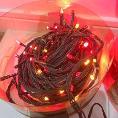 クリスマス LED カラーライト イルミネーション 100球  19m ２個セットの画像