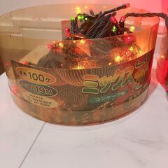 クリスマス LED カラーライト イルミネーション 100球  19m ２個セットの画像