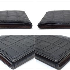 AA676 TAKEO KIKUCHI 型押し 小銭入れ コインケース クロコ 牛革の画像