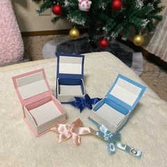 アクセサリー　BOX  ピンク　紺　ブルー　②の画像