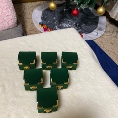 アクセサリー　BOX   四角　緑①の画像