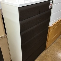 LK-57【ご来店頂ける方限定】ハイチェスト　ブラウン×白