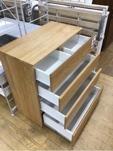 LK-58【ご来店頂ける方限定】ニトリ　4段チェスト　ナチュラル