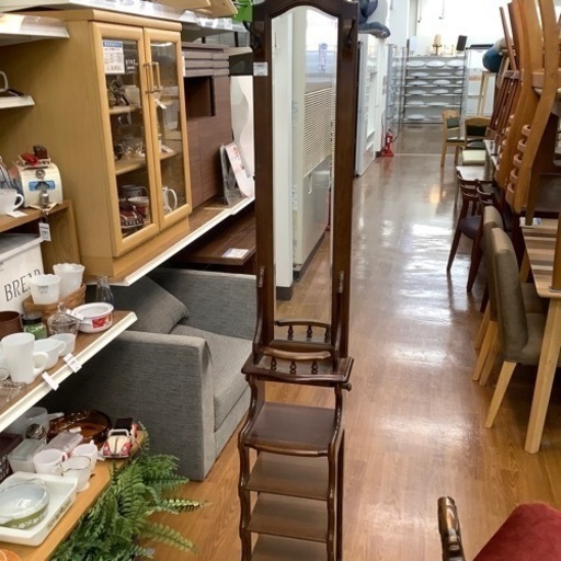 カリモクkarimoku ミラー付きスリッパラック【トレファク 川越店】