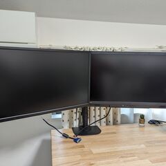 【商談中】【セット価格】液晶モニター＋デュアルモニターアーム＋補...