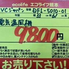QVCジャパン 電気温風機 2016年製 DFI-5010-01【C10-1214】の画像