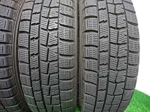 ガリ無し ダンロップ製 スタッドレスタイヤ ワゴンR/ラパン/ライフ/ミラ等 社外アルミ付 155/65R13 A①