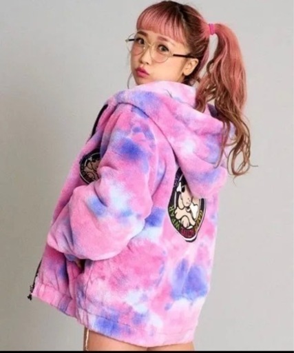 美品 GALFY　2代目色ぼんやりフードファーブルゾン ガルフィ ジャンバー アウター