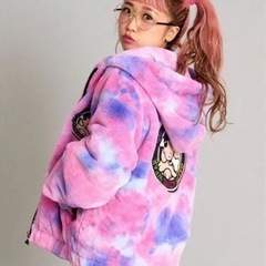 美品 GALFY　2代目色ぼんやりフードファーブルゾン ガルフィ ジャンバー アウター
