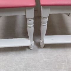 ピンクハートの可愛い椅子 ２脚セットで の画像