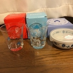 ぴちょんくん　グラスとボウル（小）新品未使用です。の画像