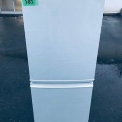 ②385番 シャープ✨ノンフロン冷凍冷蔵庫✨SJ-14W-W‼️