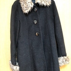 黒のキラキラしているコートLサイズの画像