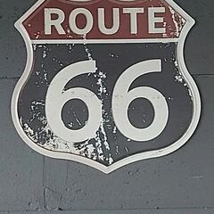 【特価】屋内外可！希少　実物大のROUTE66 / サインプレー...