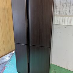 売約済み)AQUA 512L 4ドア冷蔵庫 フレンチドア ダークウッドブラウン