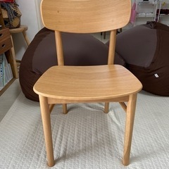 無印良品 MUJIダイニングチェア 椅子 美品 オーク材ラウンドチェア