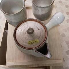 #萩焼　#天鵬山　#茶の間揃セット、桐箱入り【新品】の画像