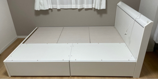 ニトリ ダブルベッド 収納付き Nスリーププレミアムマットレスセット