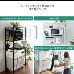 キッチン収納　ゴミ箱上収納【エア・リゾーム　エメリーワイド】の画像