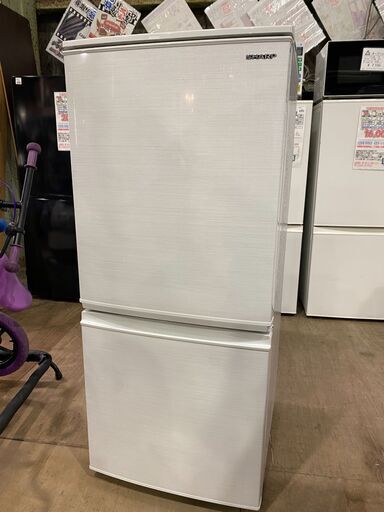 【愛品館市原店】シャープ 2019年製 137L 2ドア冷蔵庫 SJ-D14E-W【愛市IR】