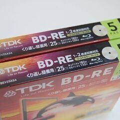 未使用 TDK ブルーレイディスク BEV25A5A×2個 BD-RE 25G 合計10枚 Blu-ray 油性ペン対応  札幌市 清田区 平岡の画像
