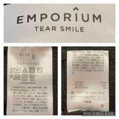 189.しまむら× THE EMPORIUMコラボ　黒の長袖ニット⭐︎の画像