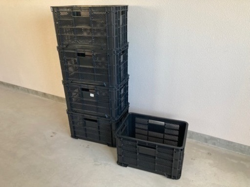採集コンテナ　黒　メッシュ　ボックス　5個セット