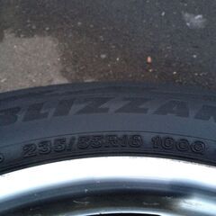 ブリザック  235/55R18   DM-V2  メッキ 深リム 18インチ アルミ付 4本セット PCD 114.3 5穴 8.0J ET38 アルファード の画像